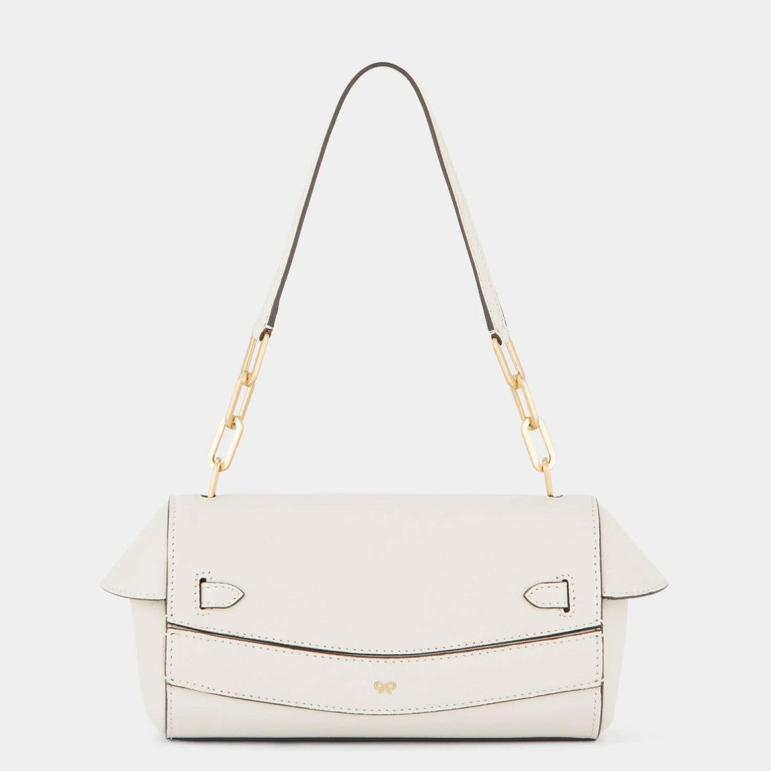 Anya Hindmarch High-Shine Capra Leather Tube Bag With Chain Details