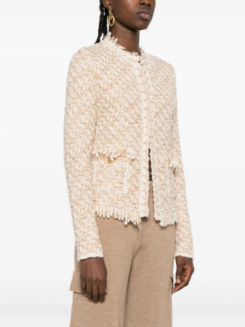 Fabiana Filippi Frayed-Edge Tweed Jacket