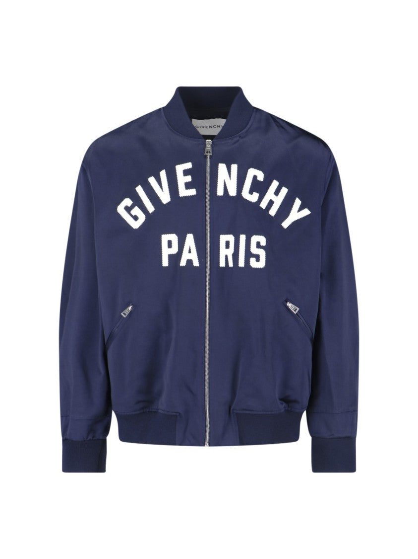 Givenchy Logo Bomber Jacket – Navy Blue