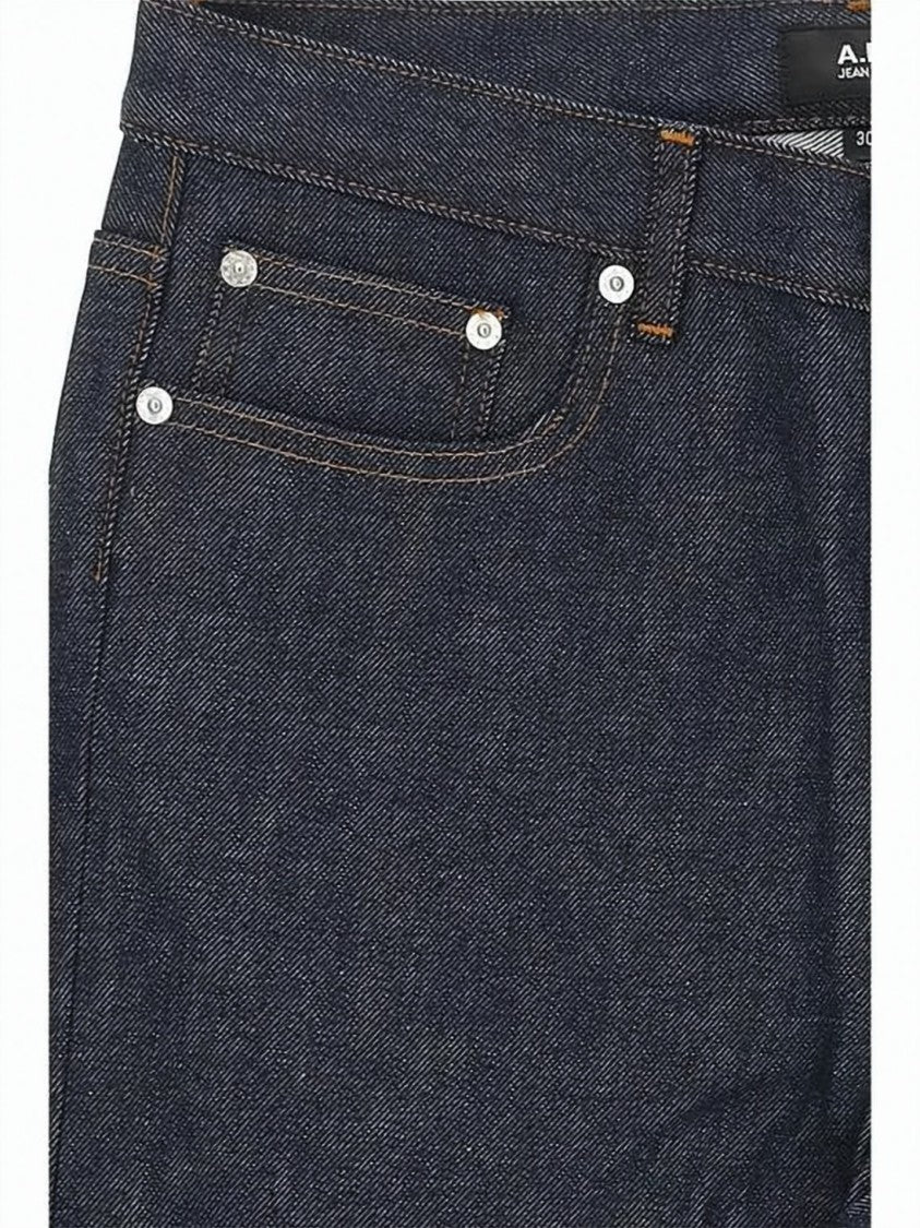 A.P.C. Straight-Leg Denim Pants With Dark Indigo Wash