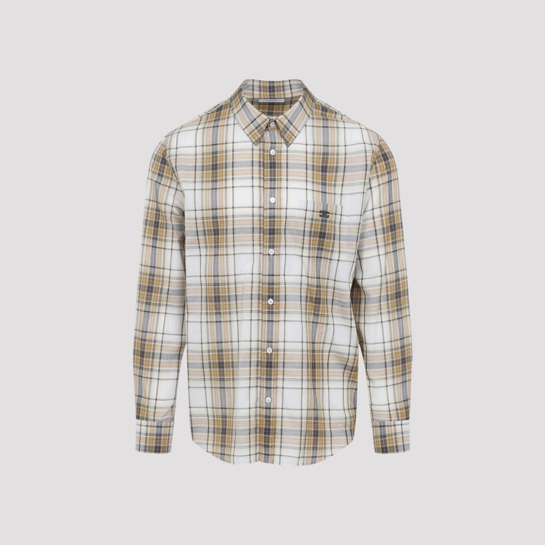 Celine Loose-Fit Checked Shirt With Pointed Collar