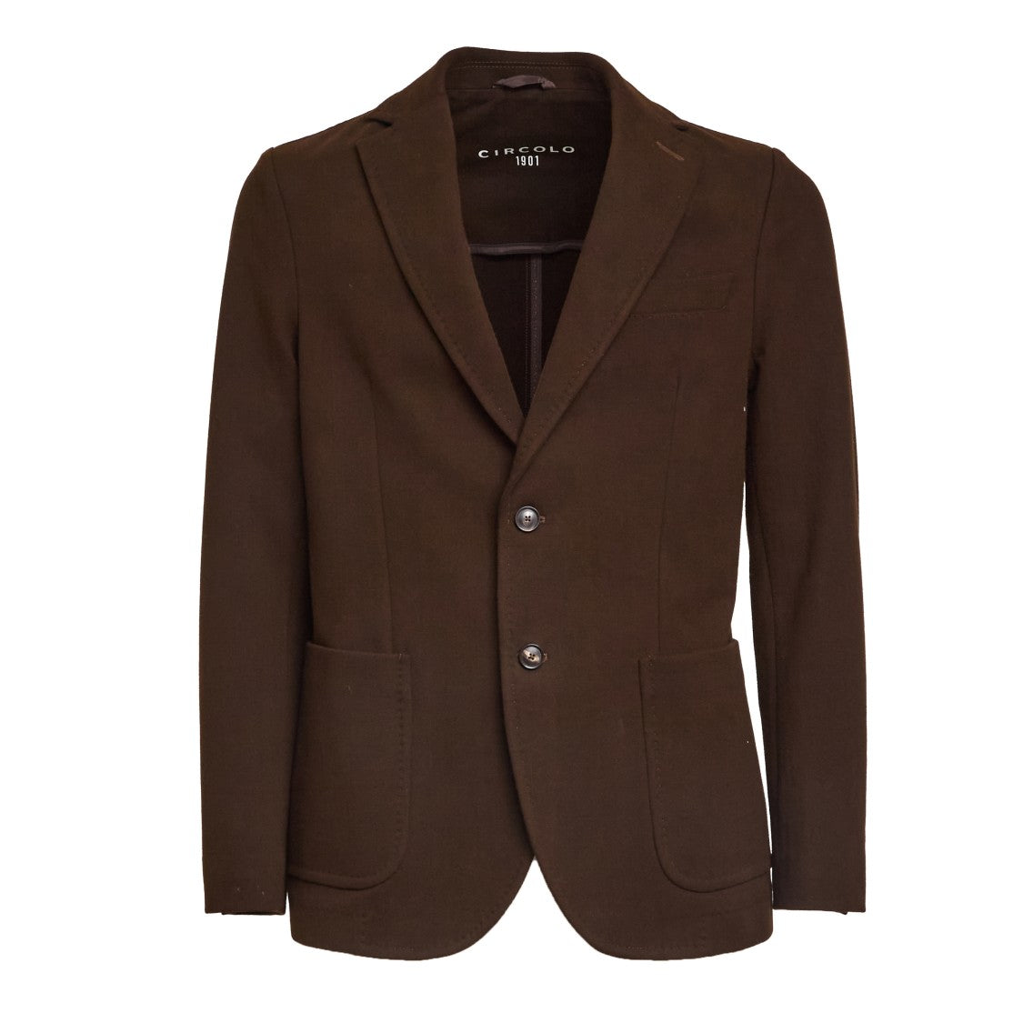 Circolo 1901 Light Fleece Notch Lapel Patch Blazer