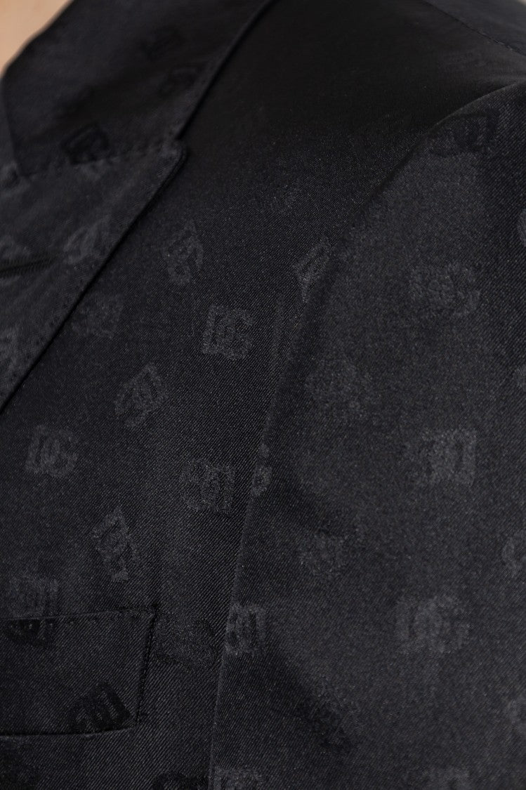 Dolce & Gabbana Monogrammed Pattern Silk Blazer