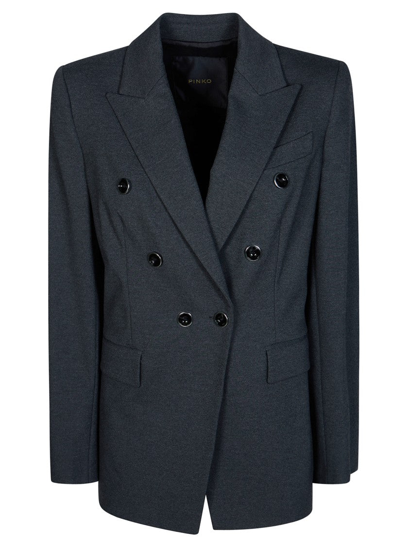 Pinko Hibiscus Punto Stoffa Double-Breasted Blazer