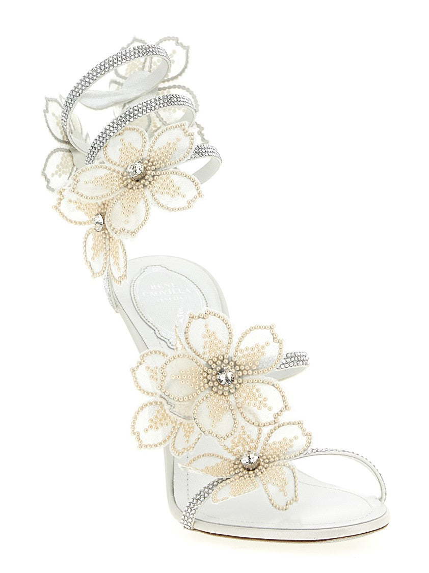 René Caovilla 'Peach Flower' Sandals
