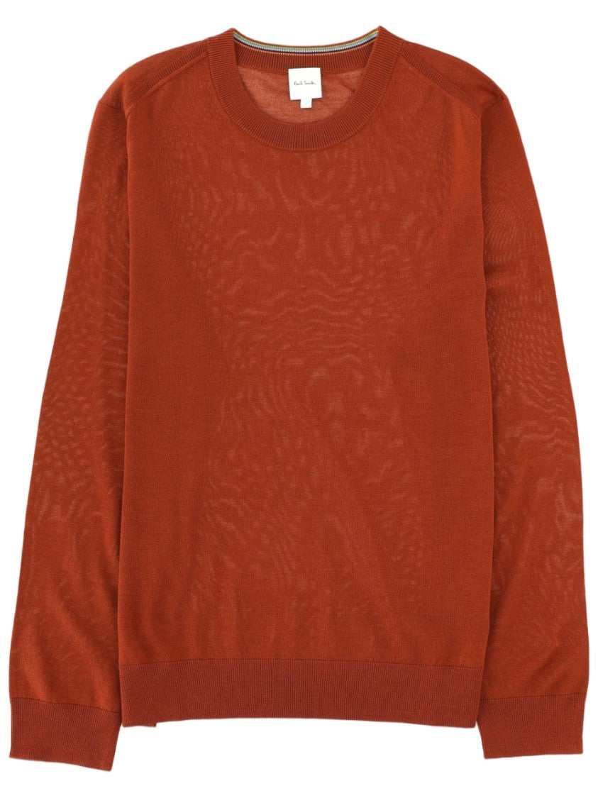 Paul Smith Finely Knit Merino Wool Sweater With Ribbed Details