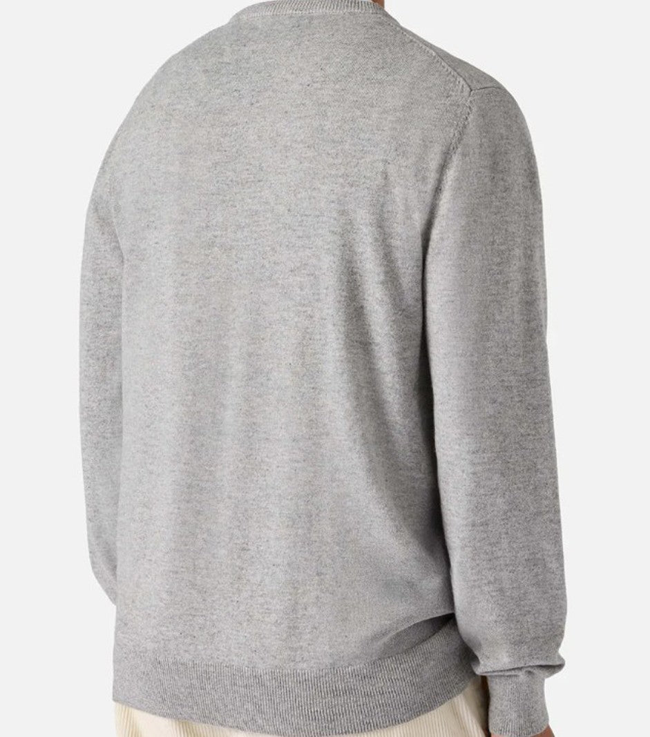 Mc2 Saint Barth Grey Crewneck Sweater With Thematic Print
