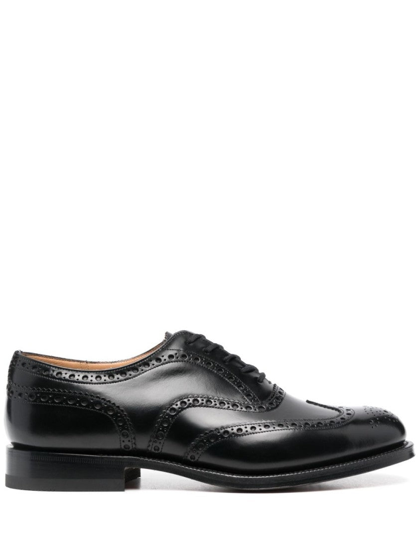 Church's Black Burwood Leather Intricate Brogues