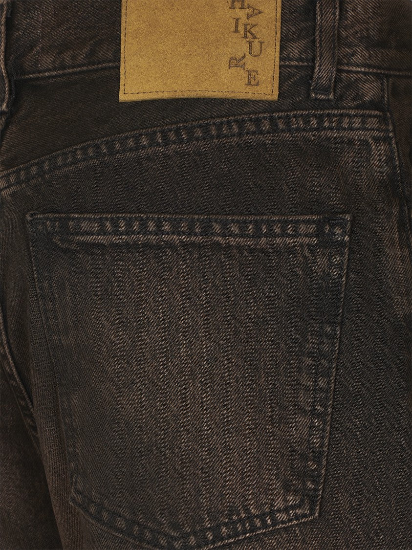 Haikure Wide-Leg High-Waist Jeans In Rich Dark Hue