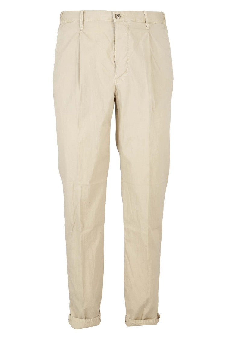 Slacks Sand Cotton Blend Trousers
