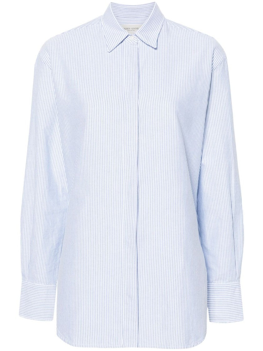 Golden Goose Classic Long-Sleeve Vertical Stripe Shirt