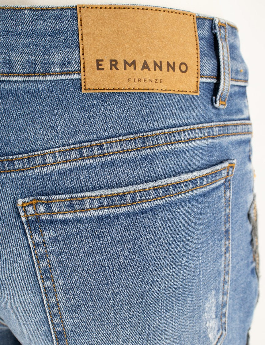 Ermanno Firenze Light Blue Skinny Jeans