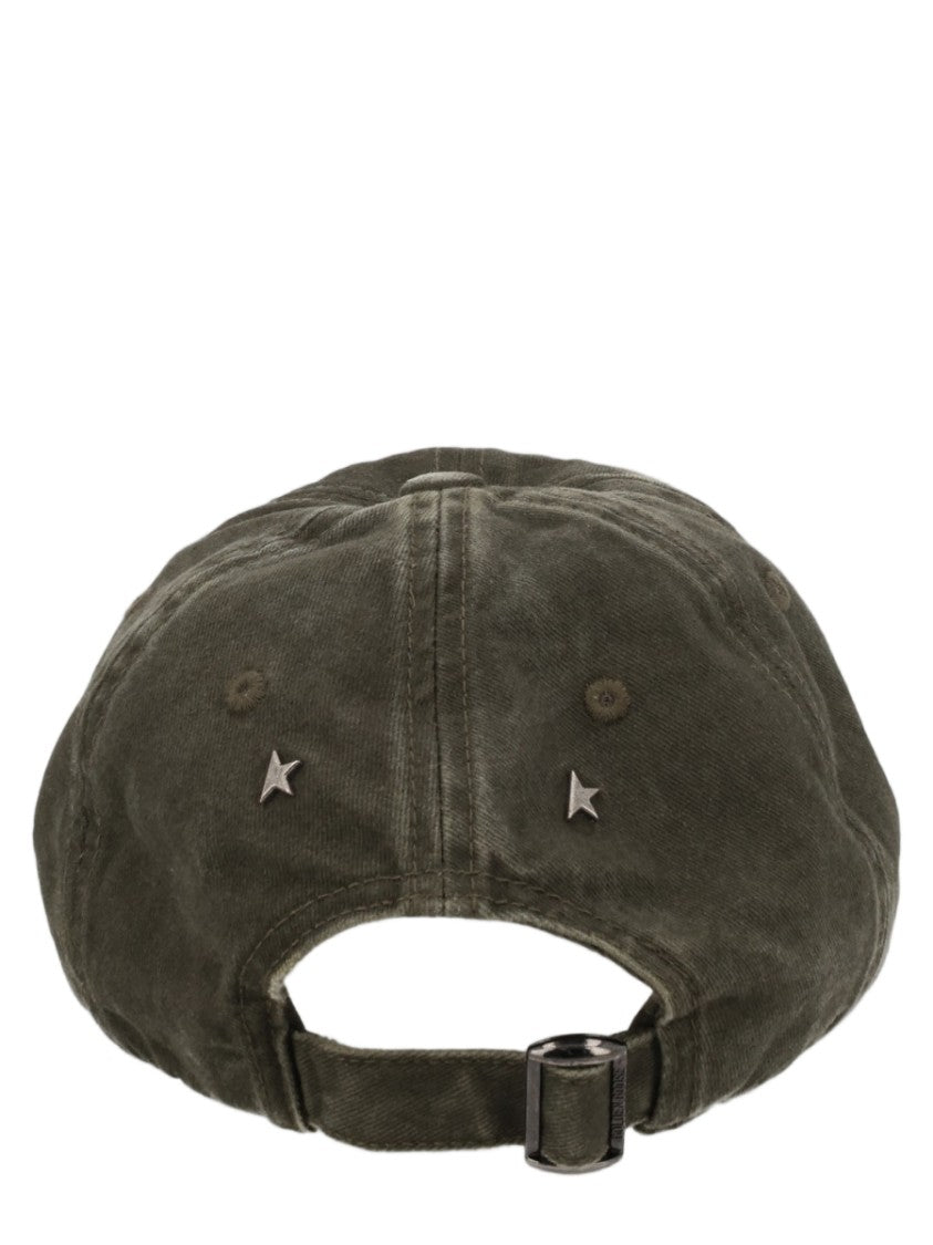 Golden Goose Patch Logo Vintage Brown Cotton Baseball Cap