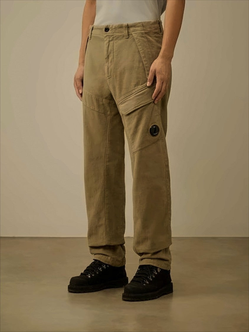 C.P. Company Relaxed Fit Moleskin Stretch Cargo Pants