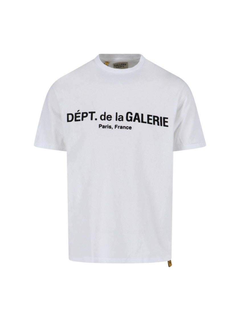 Gallery Dept. White Bold Logo Crew Neck T-Shirt