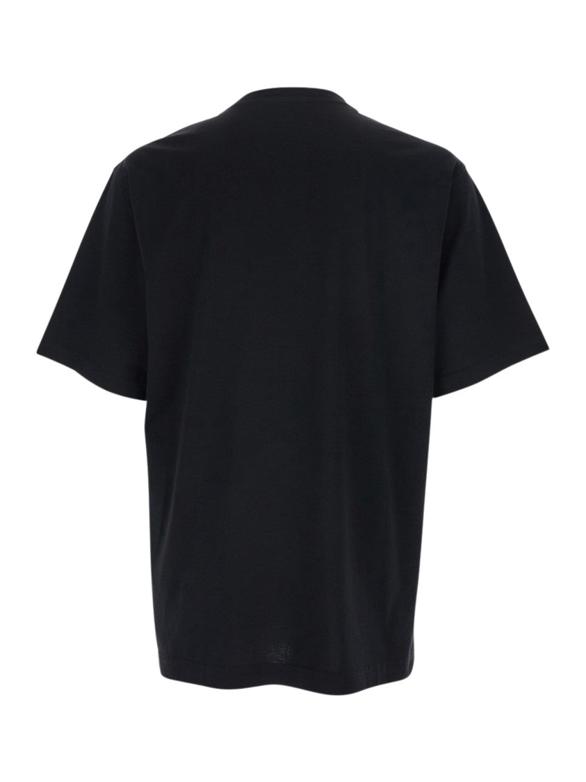 Dolce & Gabbana Black Round Logo Patch T-Shirt