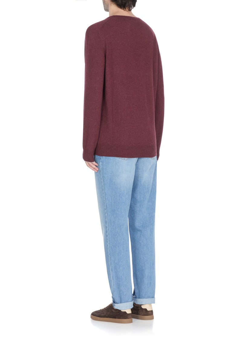 Brunello Cucinelli Burgundy Cashmere Sweater
