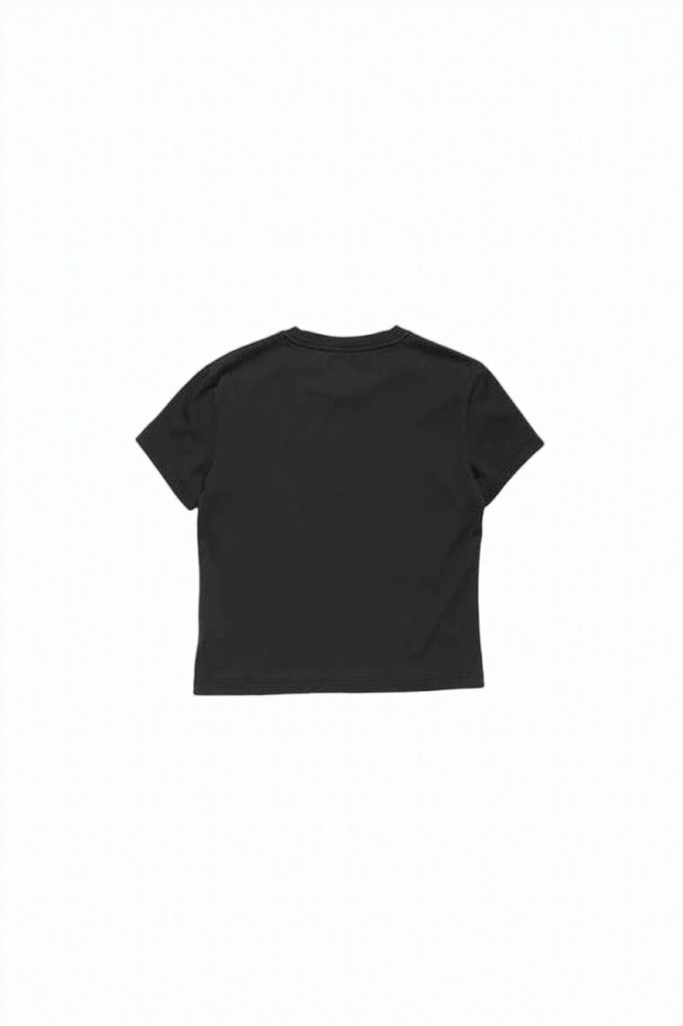 Acne Studios Cropped Short-Sleeve T-Shirt With Classic Round Neckline