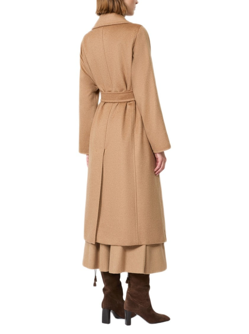 Max Mara Straight Camel Coat With Notched Lapel