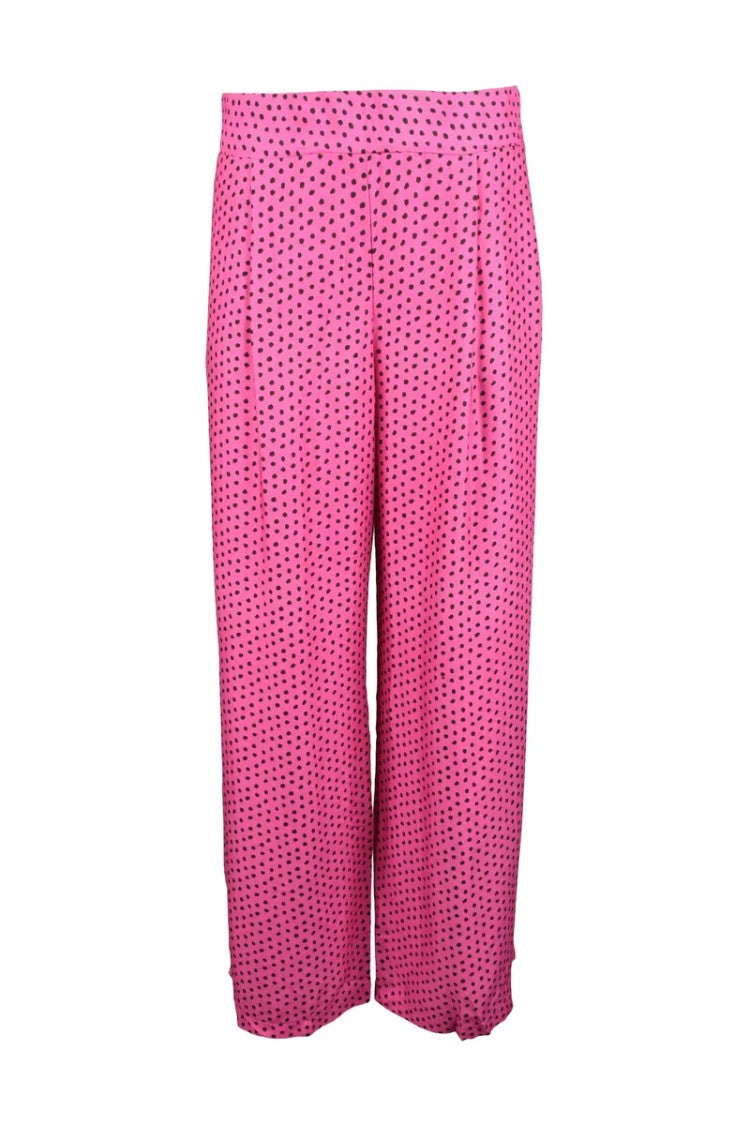 Lola Sandro Ferrone Wide-Leg Trousers With Fluid Drape And Bold Contrast
