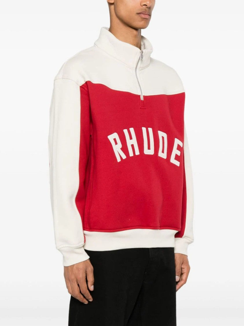 Rhude Contrast Varsity Cotton Sweatshirt