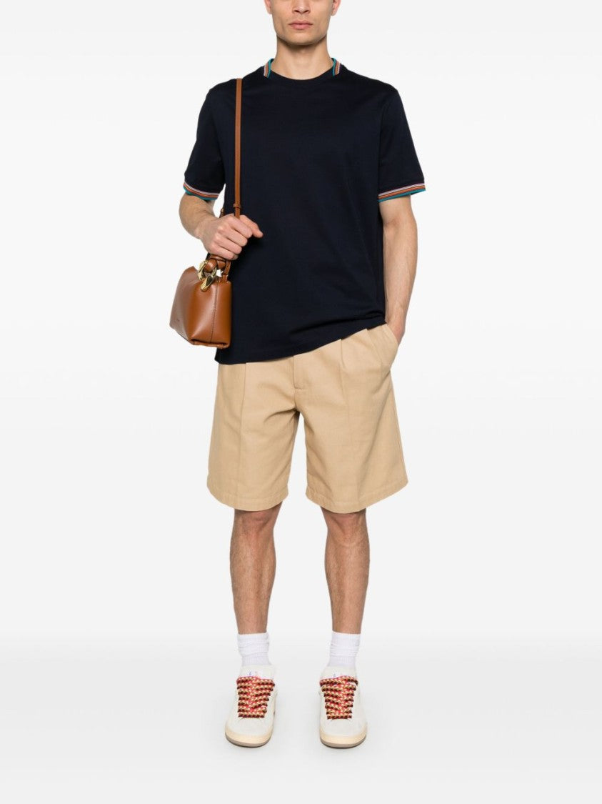 Paul Smith Midnight Blue T-Shirt With Striped Detail