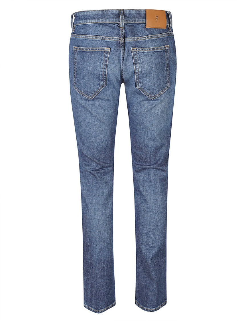Pt Torino Swing Medium Blue Cotton Jeans
