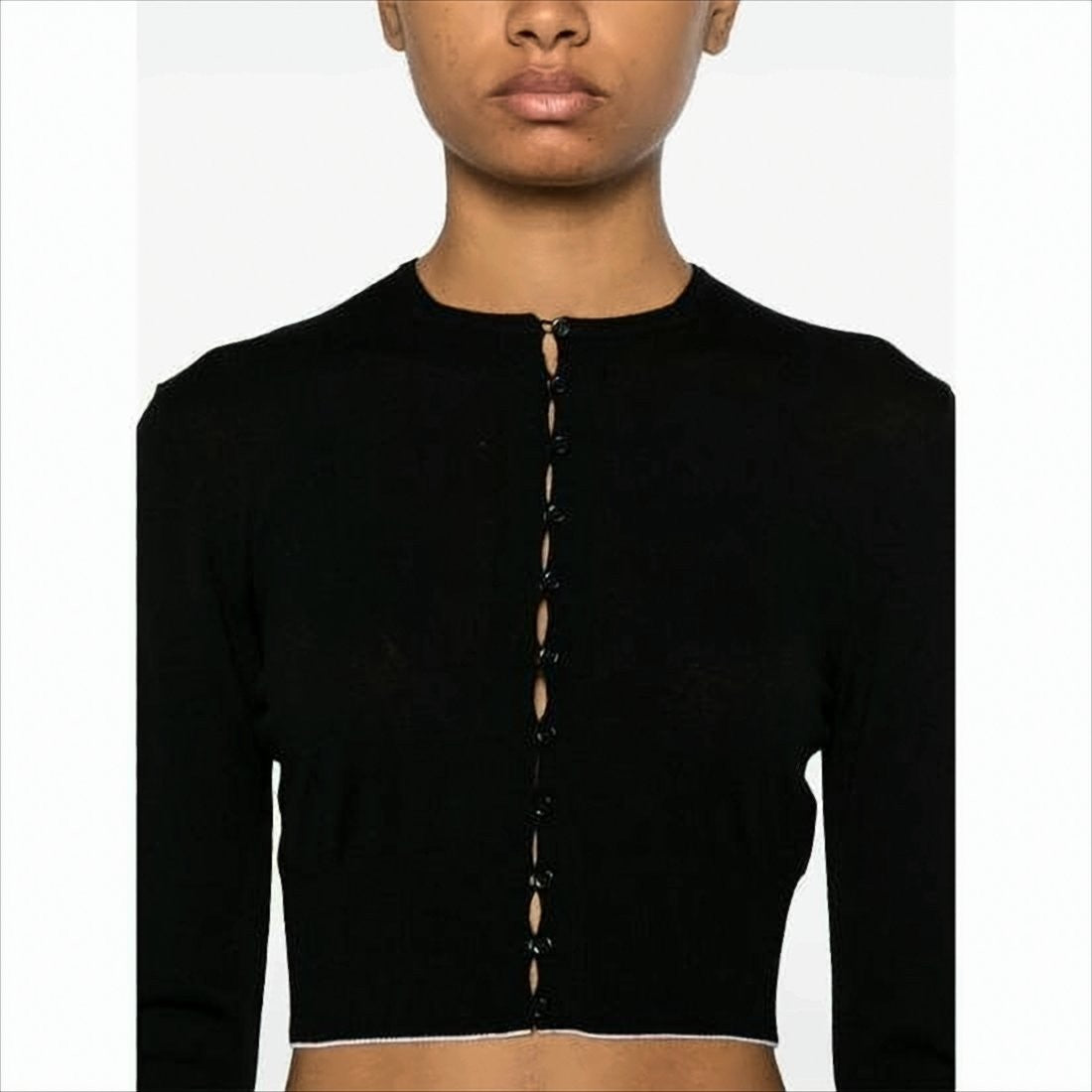 Jacquemus Cropped Cardigan With Button-Down Front And Ribbed Hem