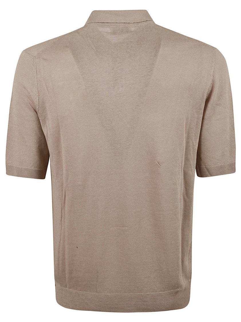 Ballantyne Brown Polo Shirt With Classic Collar