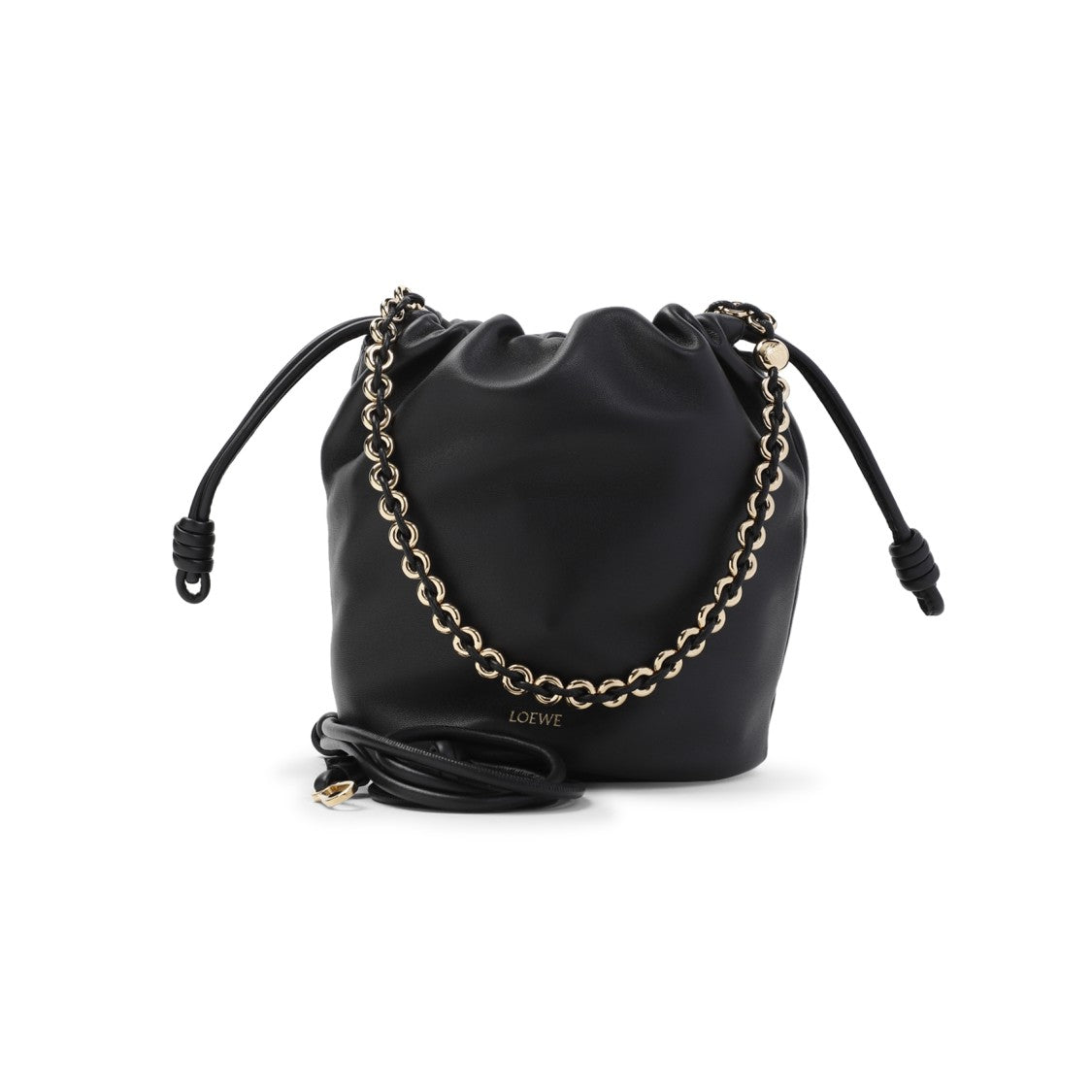Loewe Flamenco Purse Black Lambskin Bucket Bag
