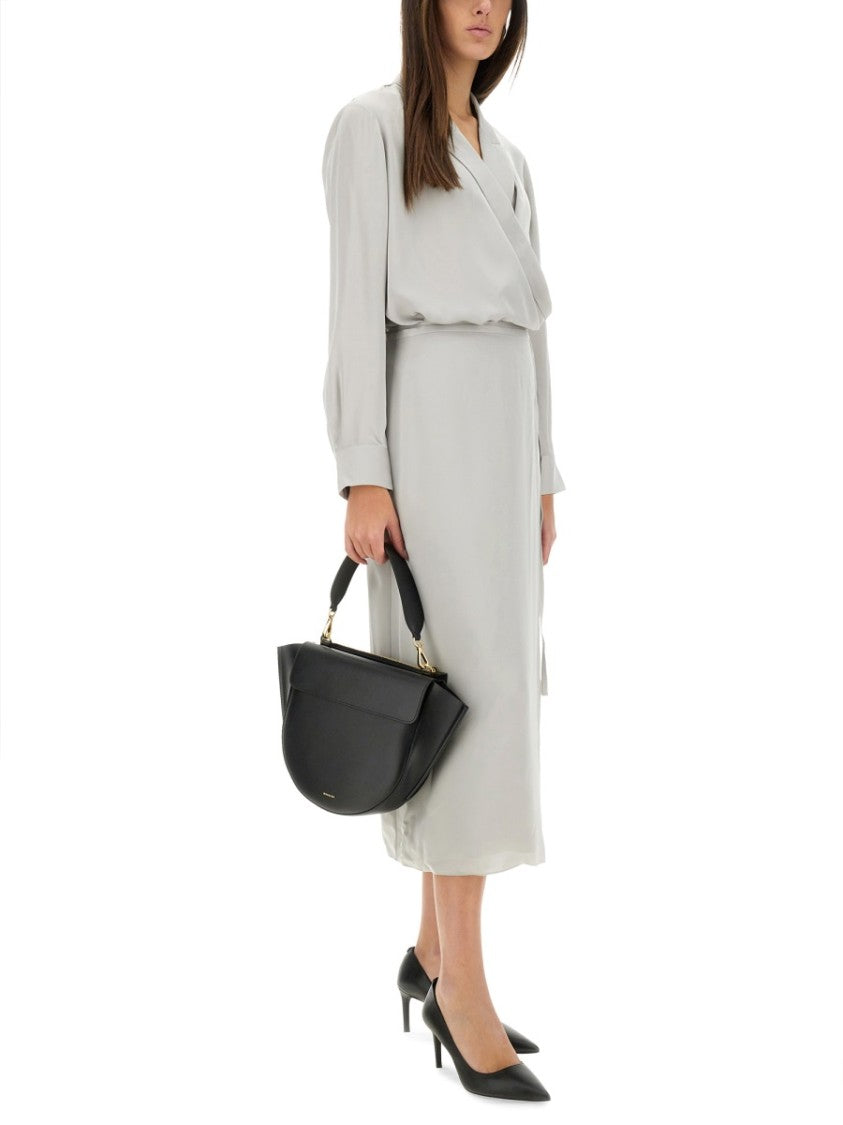 Theory Wrap-Style Silk Shirt