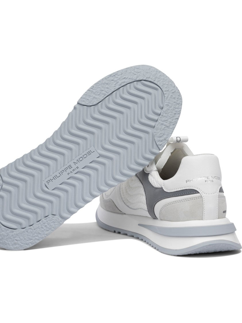 Philippe Model Paris Textured Fabric And Leather Sneakers