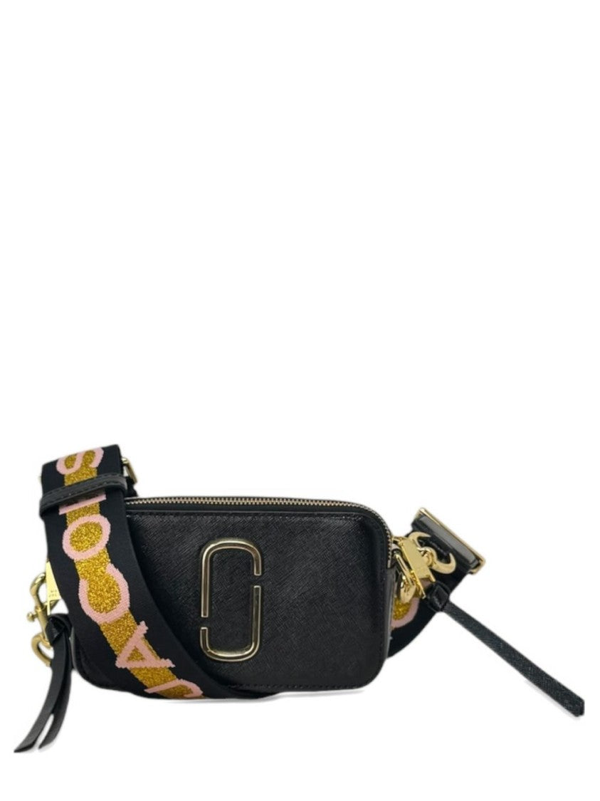 Marc Jacobs Black Compact Textured Leather Adjustable Bag