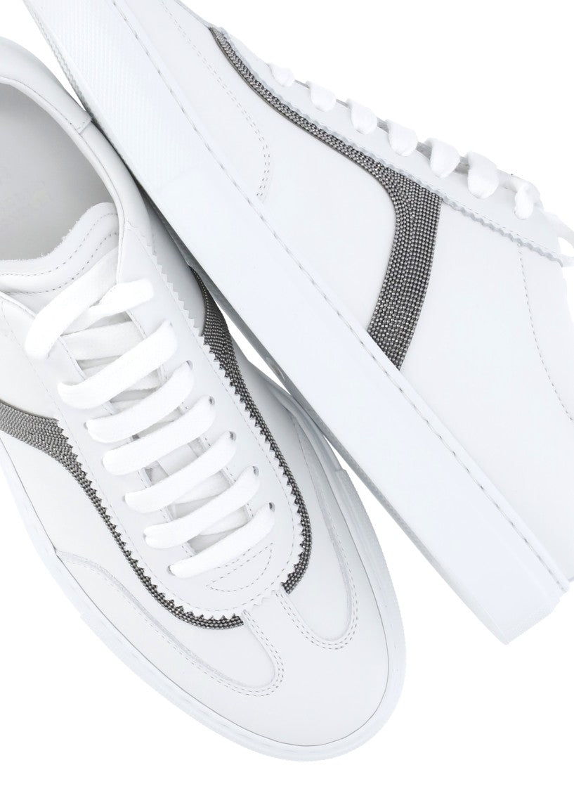 Brunello Cucinelli White Leather Sneakers