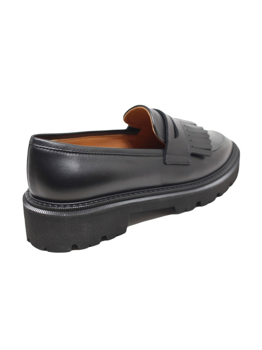 Via Roma 15 Fringe Detail Leather Moccasin With Cushioned Interior