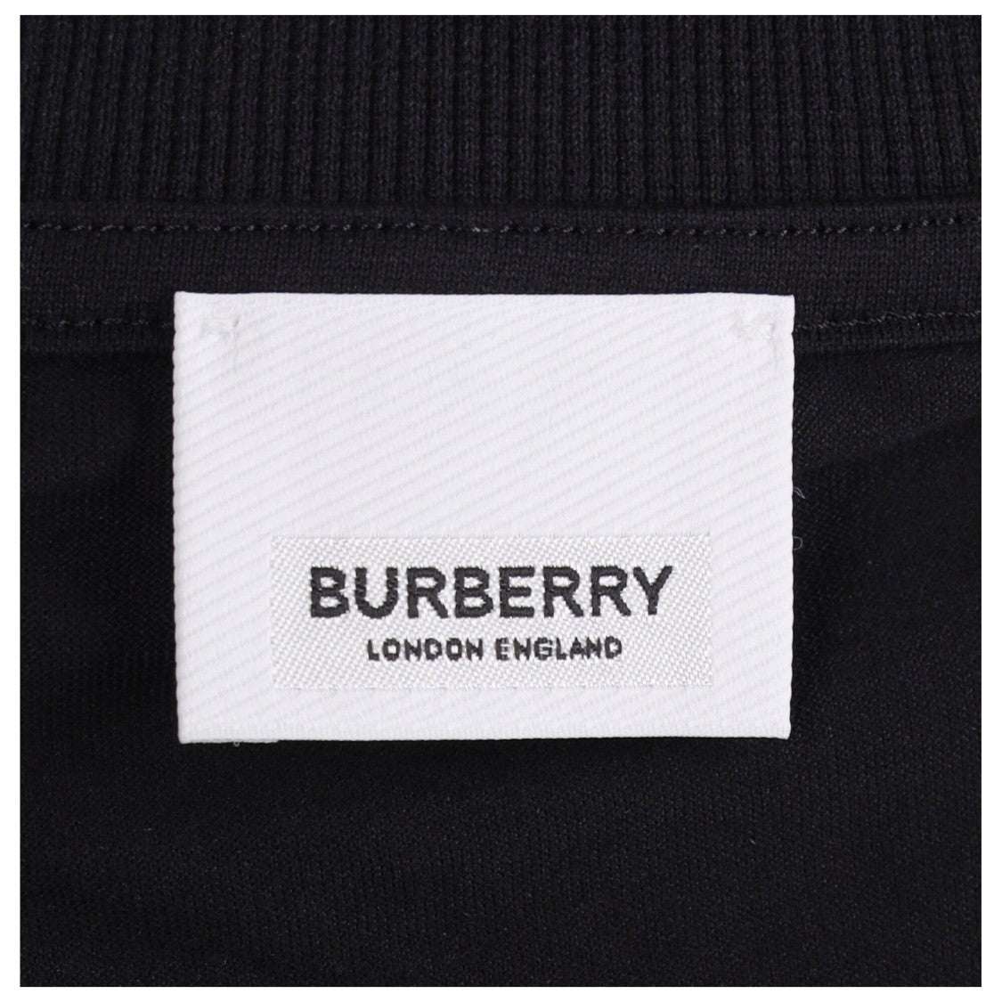 Burberry Logo Embroidered Black T-Shirt With Minimalist Aesthetic