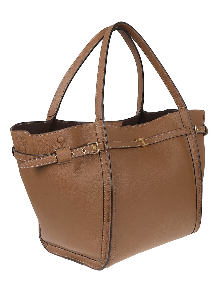 Tod's Brown Leather T-Timeless Tote Bag