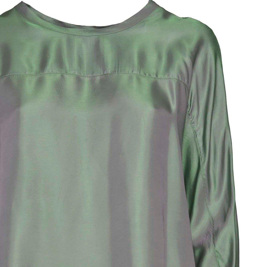 Aspesi Green Viscose Twill Blouse