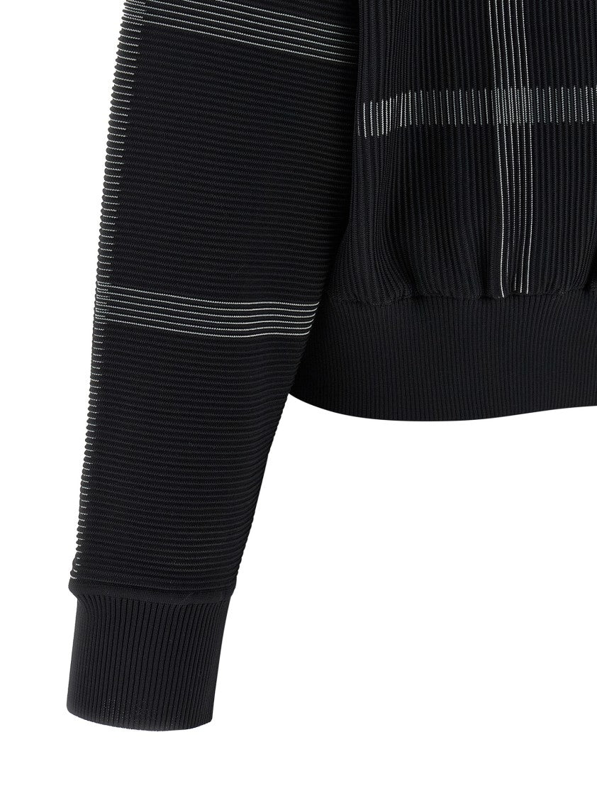 Pleats Please Issey Miyake Crossing Knit' Sweater