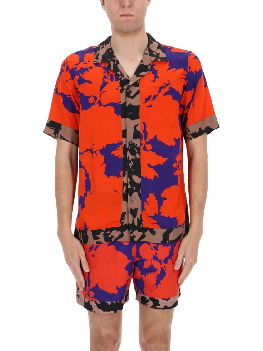 Dries Van Noten Multicolor Carlton Abstract Floral Viscose Shirt
