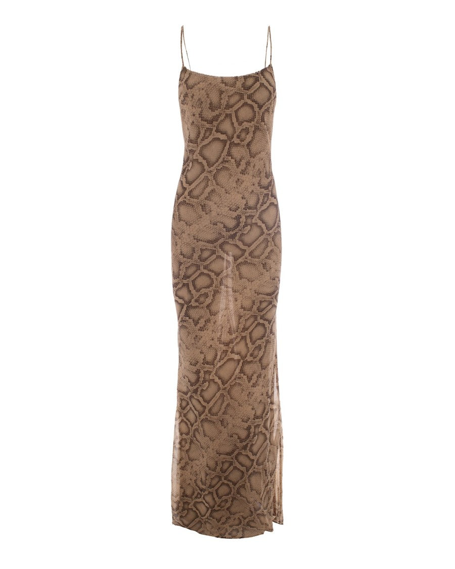 The Andamane Ninfea Dress In Natural Python