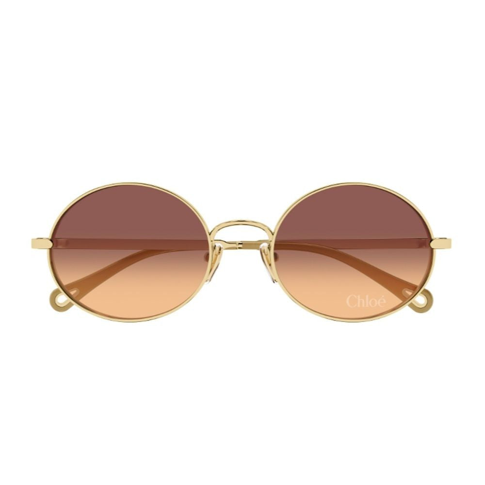 Chloé Ch0326s Aly – Linea Chloé Oval Gold Metal Frame Sunglasses
