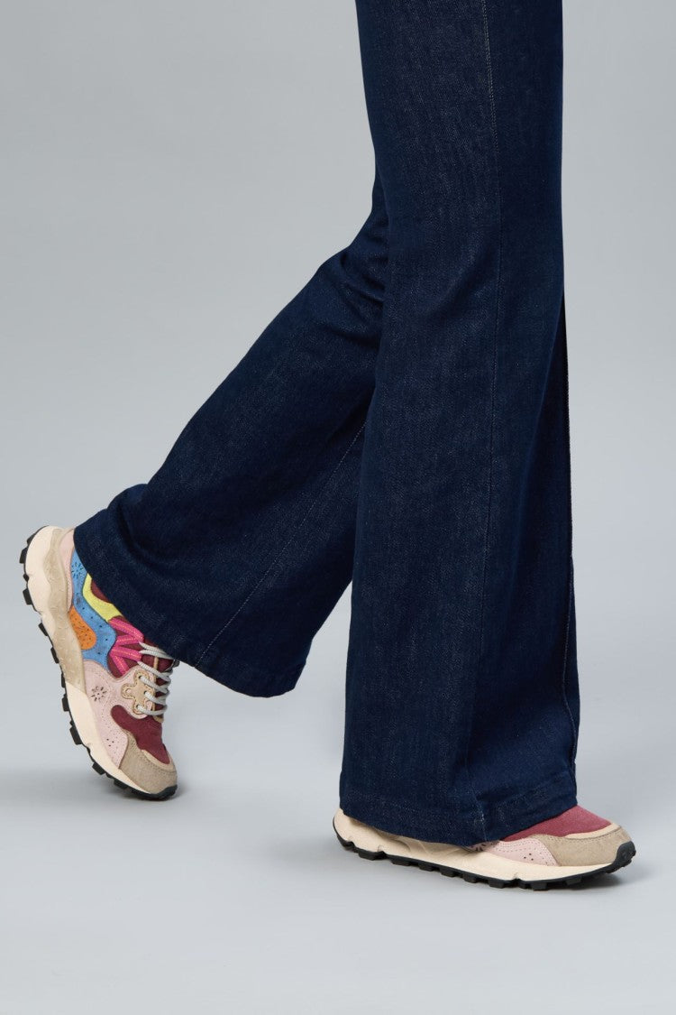 Flower Mountain Multi-Colored Sneakers With Chunky Textured Sole