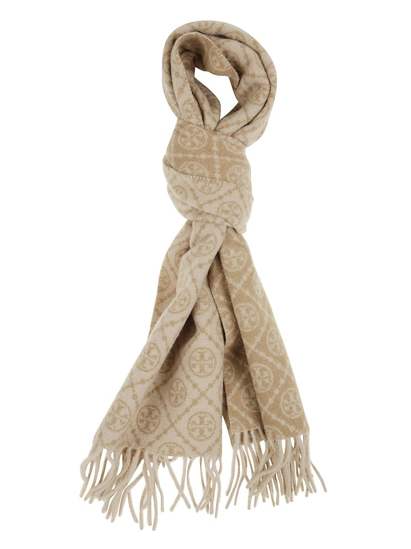 Tory Burch Diamond-Patterned Wool And Cashmere Scarf
