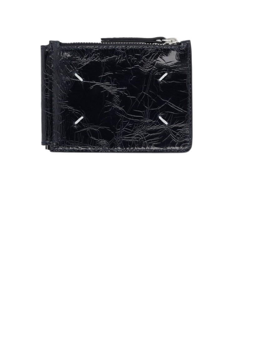 Maison Margiela Four Stitches Glossy Black Cowhide Wallet