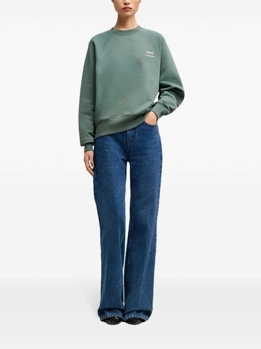 Ami Relaxed-Fit Crewneck Sweatshirt With Raglan Sleeves