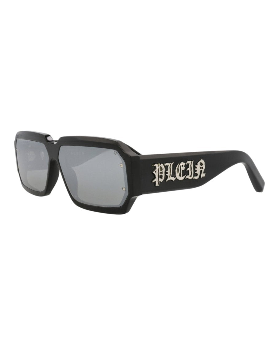 Philipp Plein Bold Square-Frame Acetate Sunglasses With Saddle Nose Bridge