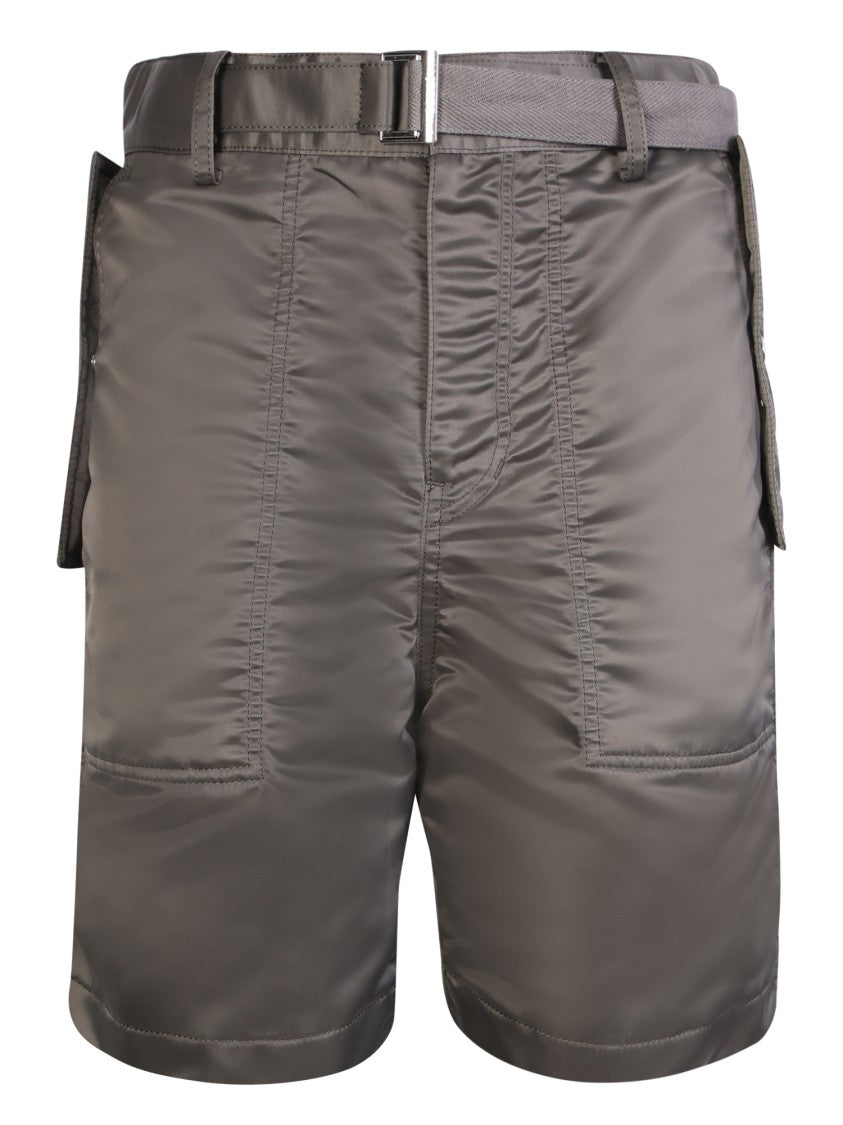 Sacai Green Knee-Length Shorts