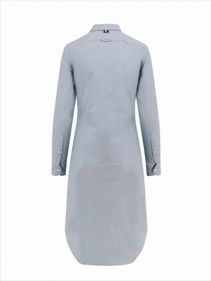 Thom Browne Cotton Midi Dress With Button-Down Front
