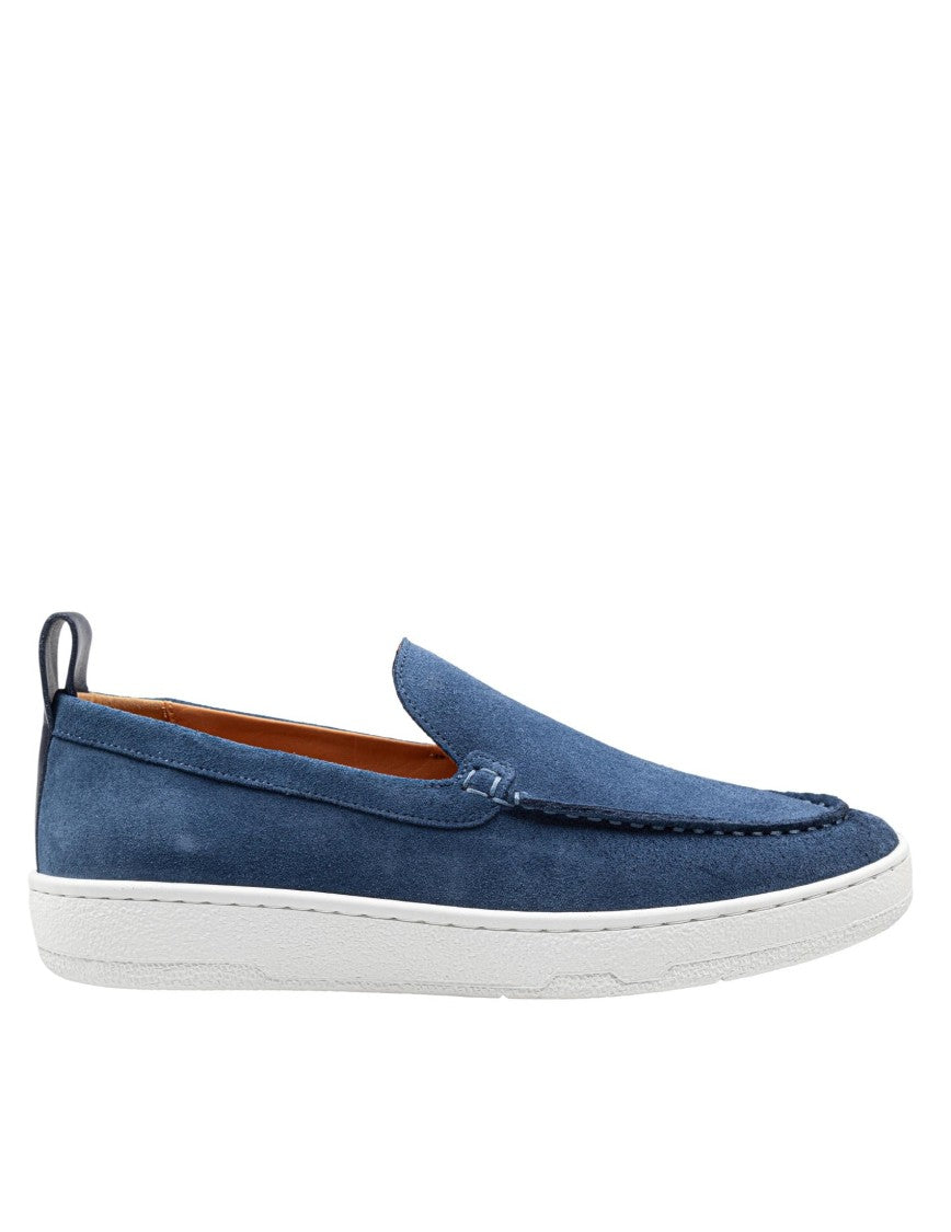 Lanvin Suede Slipper Navy Blue Color